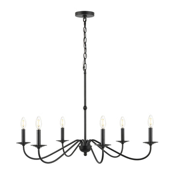 Wicklow 34.75" Bohemian Farmhouse Iron LED Chandelier
